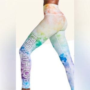 New Peloton Lead With Love Leggings. High Waisted and reversible